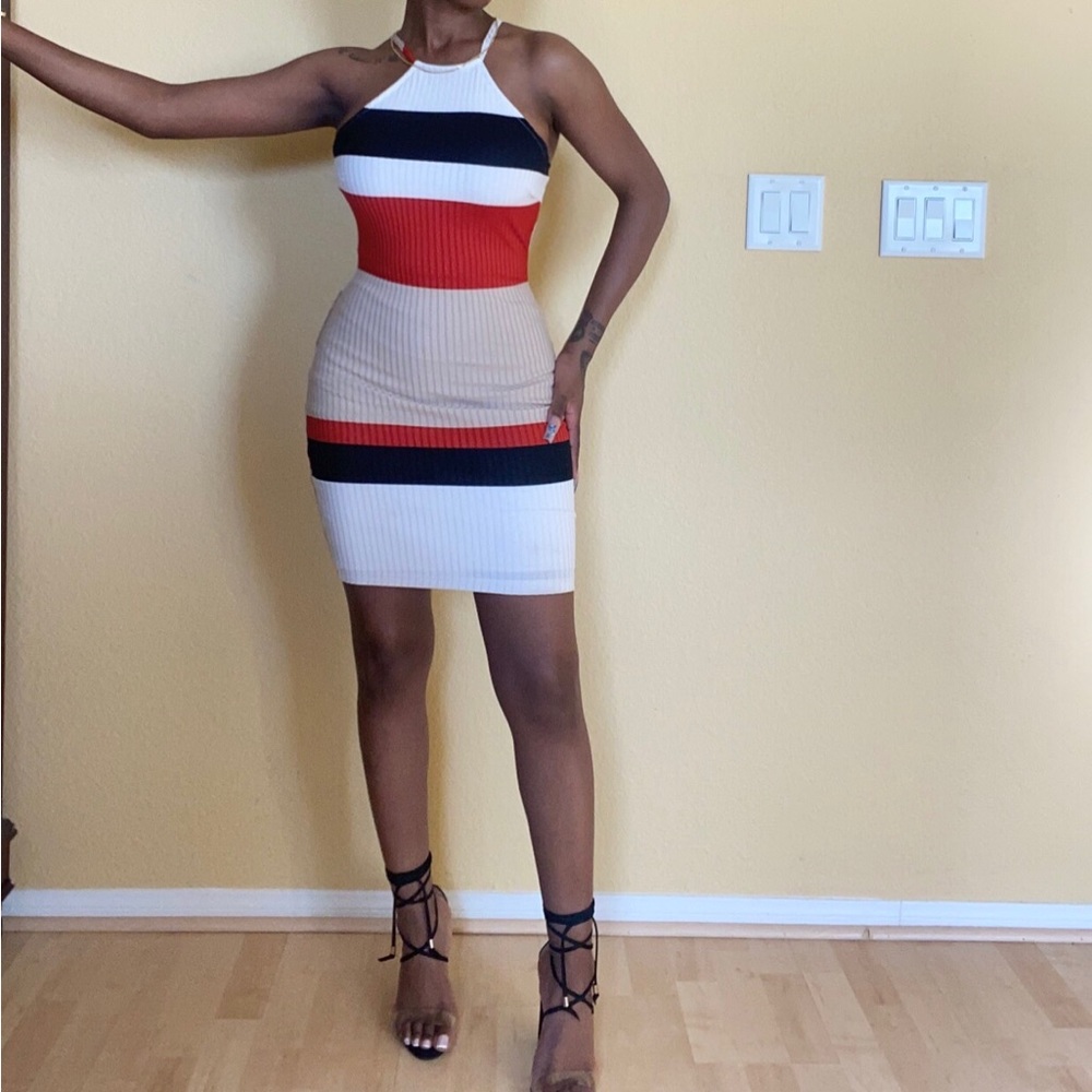 Like New! Windsor Halter Top Stripe Mini Dress